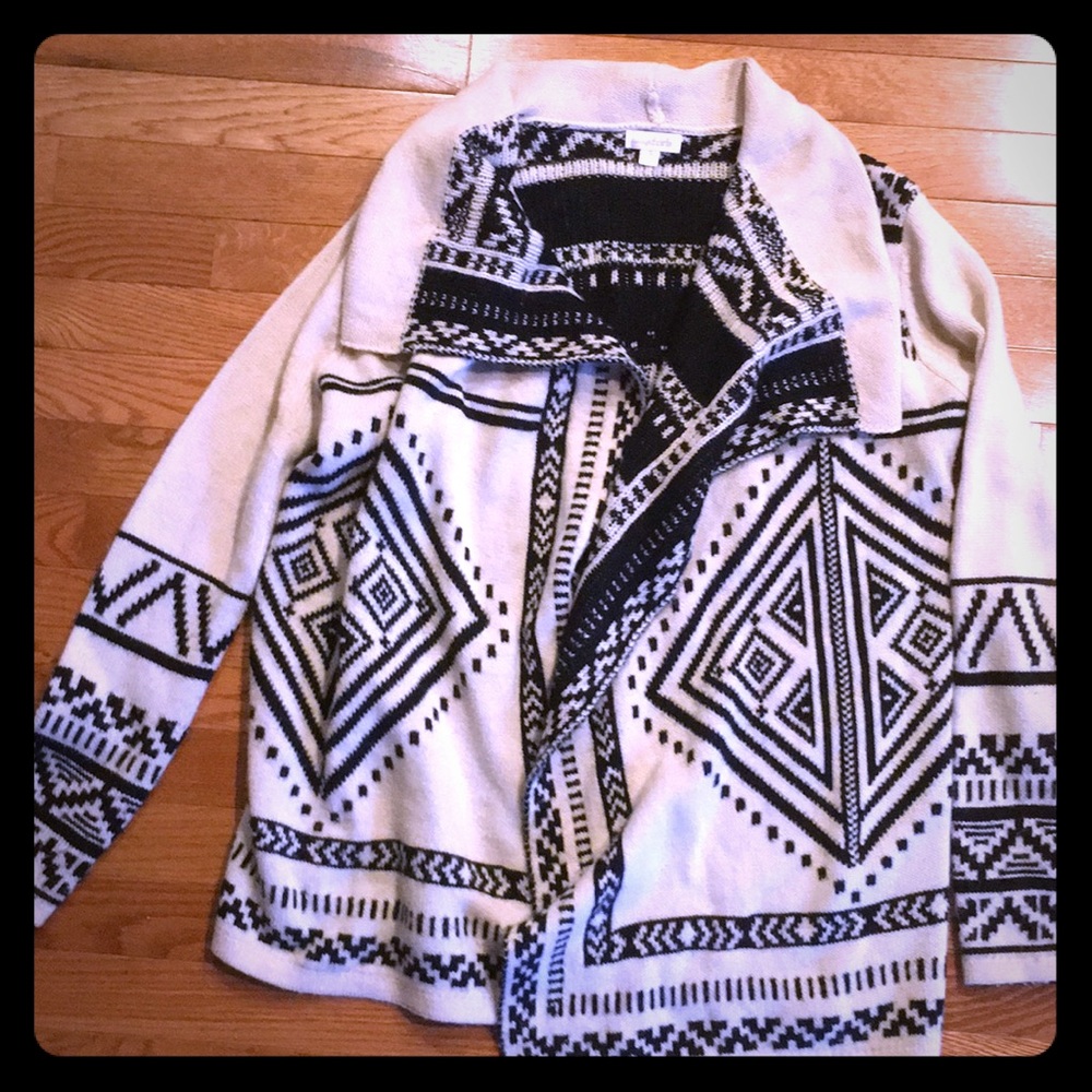 Aztec print cardigan